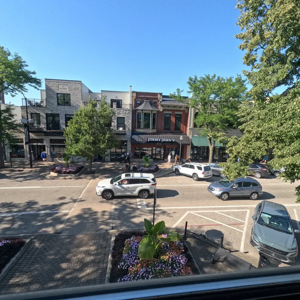 View of 8th Street in downtown Holland from Teerman Lofts
